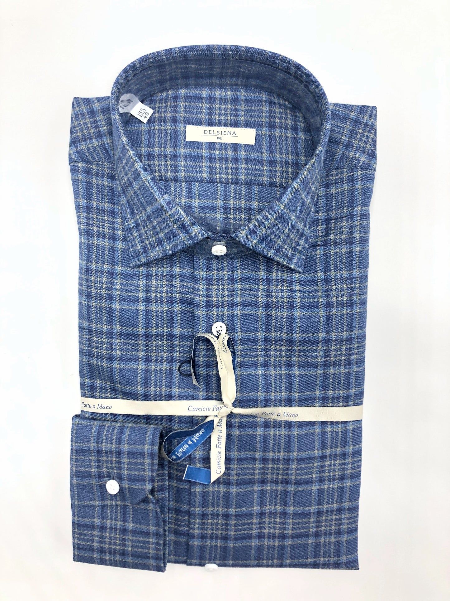 Camicia uomo in flanella di cotone Del Siena fantasia galles